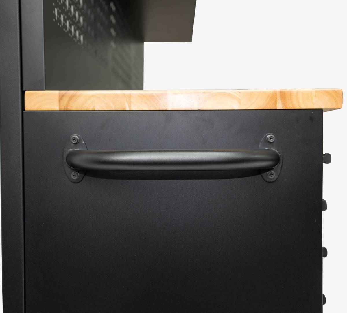 72" Heavy Duty Rolling Tool Storage Cabinet with Power Strip; 15 fully extending drawers; Hybrid pegboard, Wood Workbench, Overhead Cabinets & Lockable Security - Sturdy Steel Construction, 4-Wheel Mo